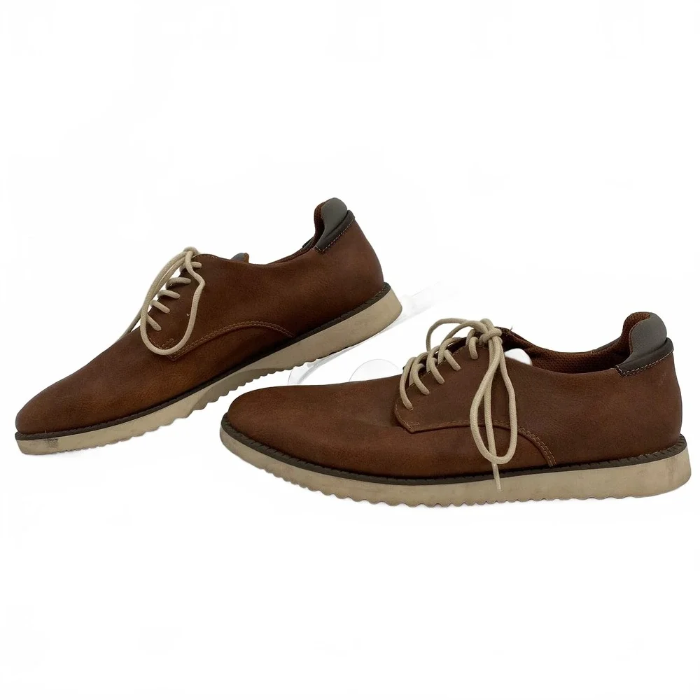 Dr. Scholl’s Brown Dress Shoes | Men’s Faux Leather Oxfords 8